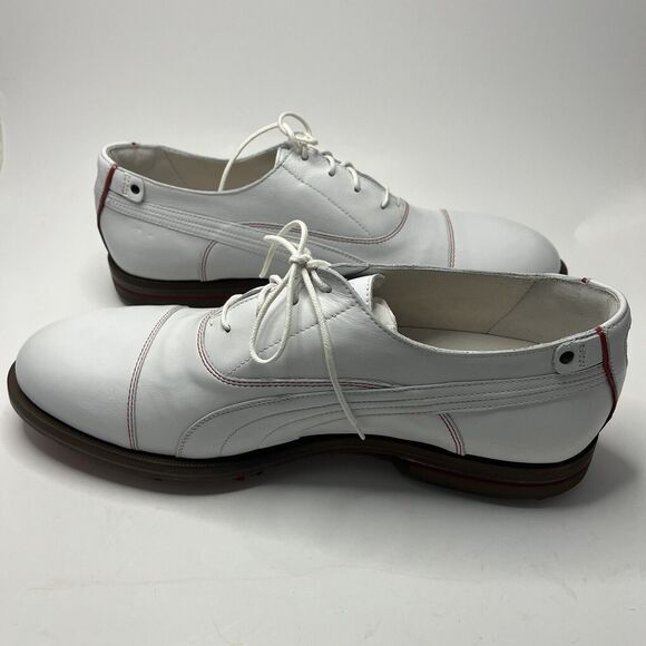 Puma Ferrari SF LUX Limited Size 10 White & Red Golf shoes Italian Leather NEW main image 11